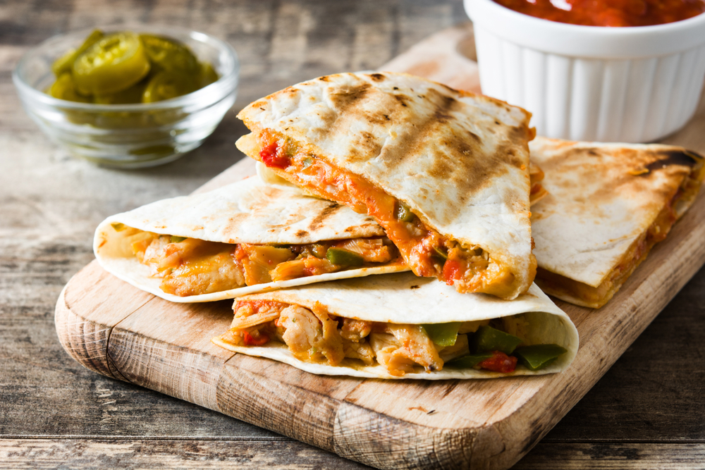 Mexická Quesadilla s kuřecím masem – Recept na tortillu